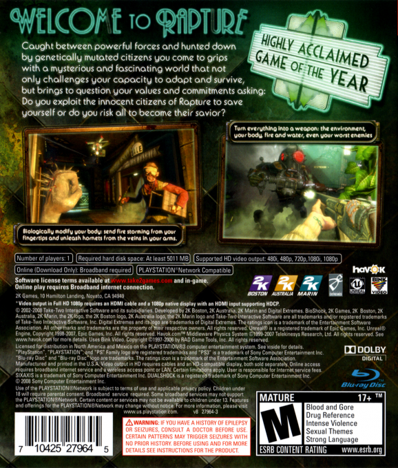 BioShock — box-2D-back (US)