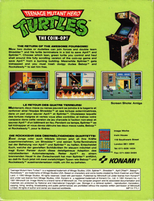 Teenage Mutant Hero Turtles - The Coin-Op! — box-2D-back (EU)