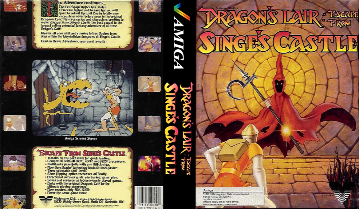 Dragon's Lair - Escape from Singe's Castle — box-texture (US)