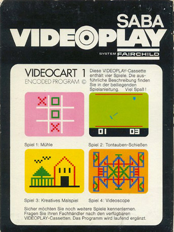 Videocart-1 - Tic-tac-toe, Shooting Gallery, Doodle, Quadra-doodle — box-2D-back (DE)