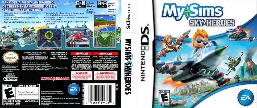 MySims SkyHeroes DS - Multiplayer — box-texture (US)