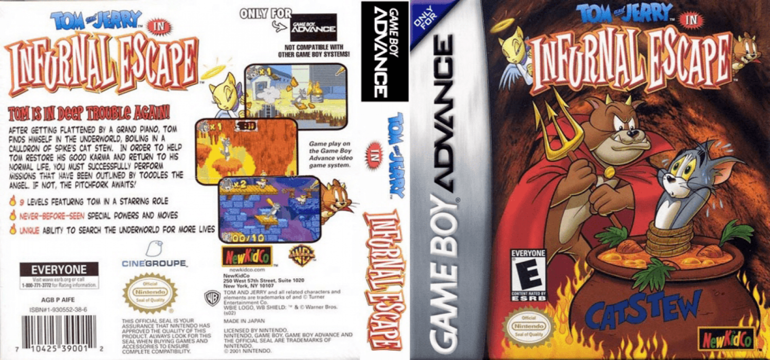Tom and Jerry in Infurnal Escape — box-texture (US)