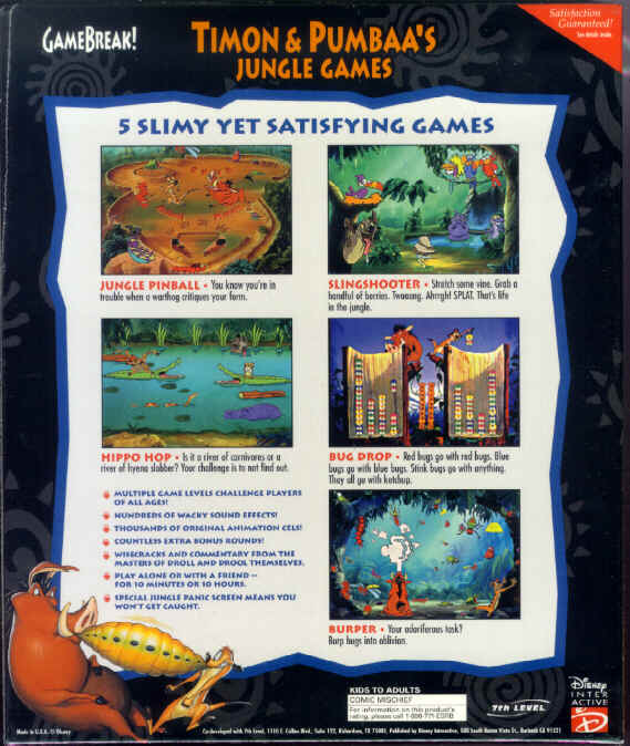 Disney's Timon & Pumbaa's Jungle Games — box-2D-back (WOR)