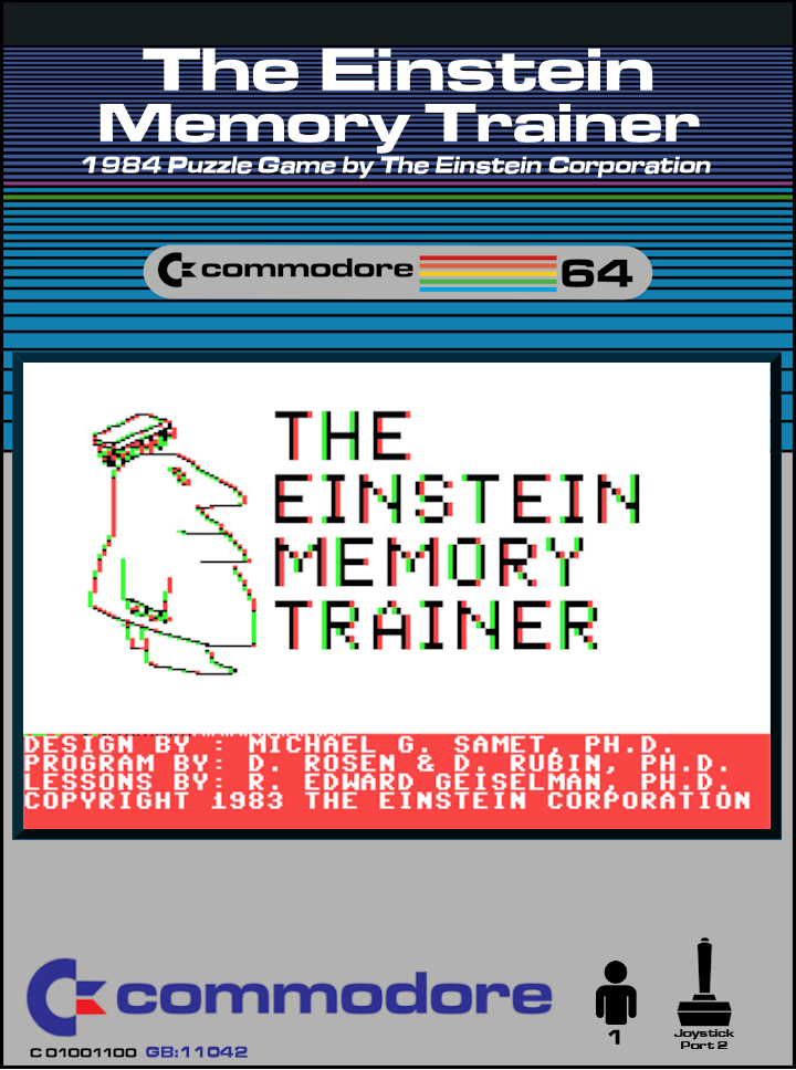 The Einstein Memory Trainer box art