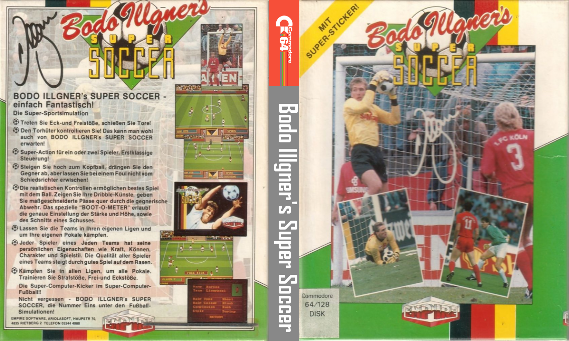 Gazza's Super Soccer — box-texture (DE)