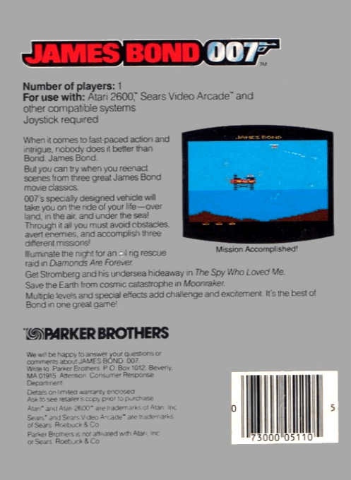 James Bond 007 — box-2D-back (US)
