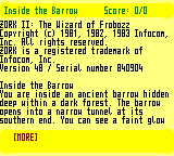 Zork 2 - The Wizard Of Frobozz — ss (WOR)