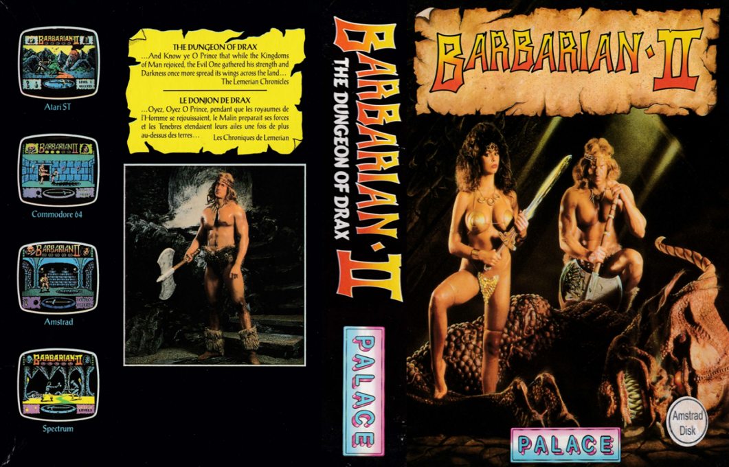 Barbarian 2 - The Dungeon Of Drax — box-texture (EU)