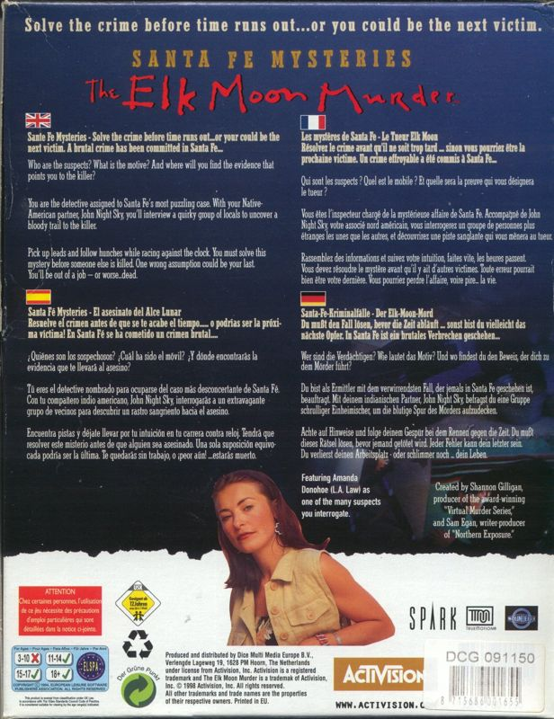 Santa Fe Mysteries: The Elk Moon Murder — box-2D-back (EU)