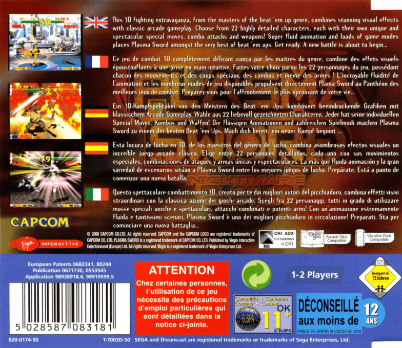 Plasma Sword - Nightmare of Bilstein — box-2D-back (EU)