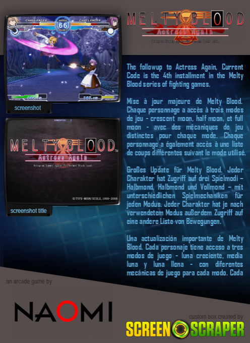 Melty Blood: Actress Again — box-2D-back (SS)