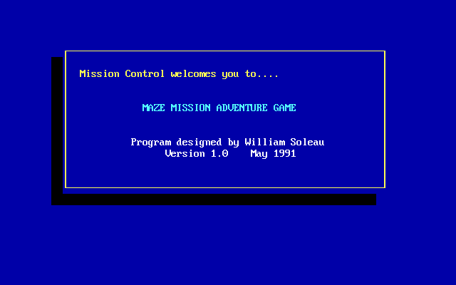 Maze Mission Adventure Game box art