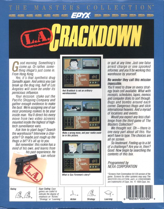L.A. Crackdown — box-2D-back (US)