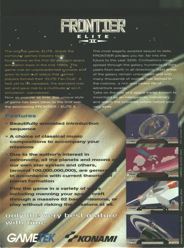 Frontier - Elite 2 — box-2D-back (EU)