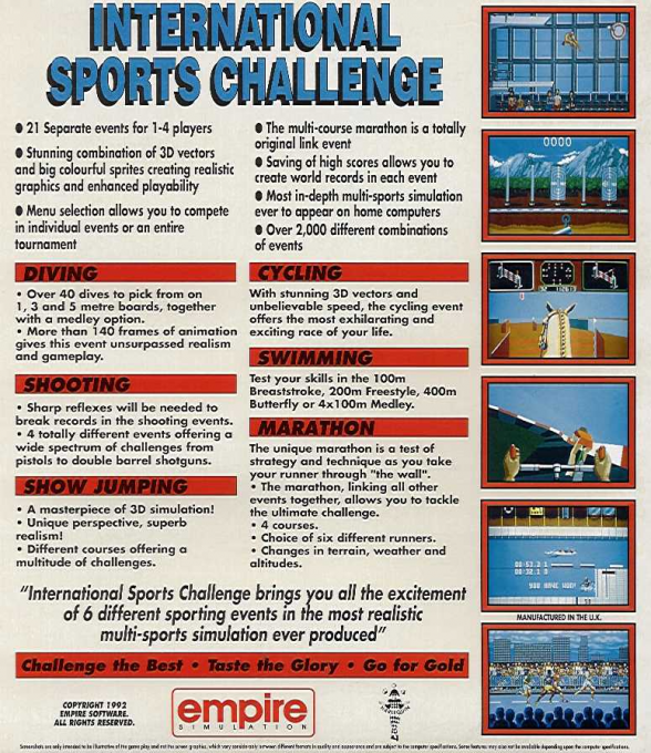 International Sports Challenge — box-2D-back (EU)