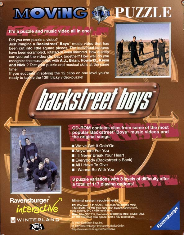 Backstreet Boys: Puzzles in Motion — box-2D-back (UK)