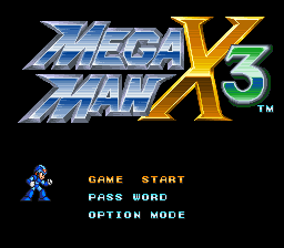 Mega Man X3 — sstitle (WOR)