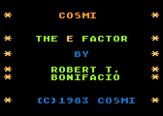 E Factor, The — sstitle (WOR)