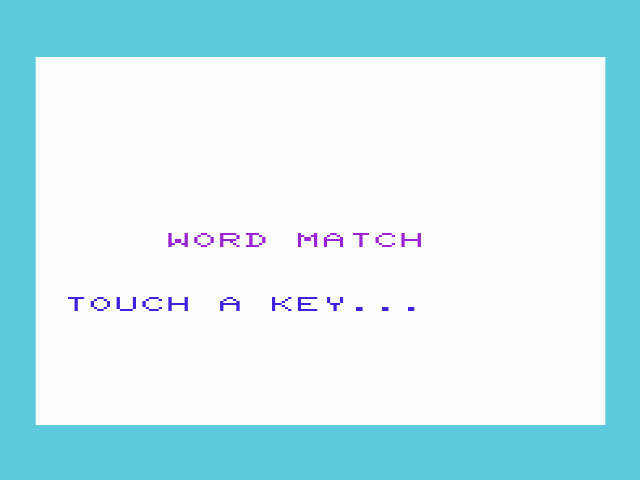 Word Match — sstitle (WOR)