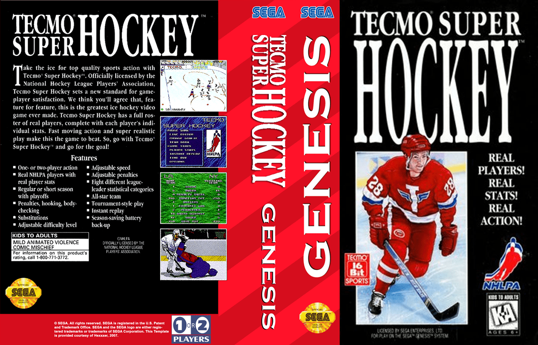Tecmo Super Hockey — box-texture (US)