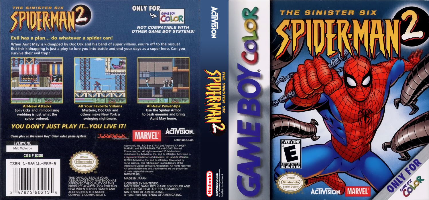 Spider-Man 2 : The Sinister Six — box-texture (US)