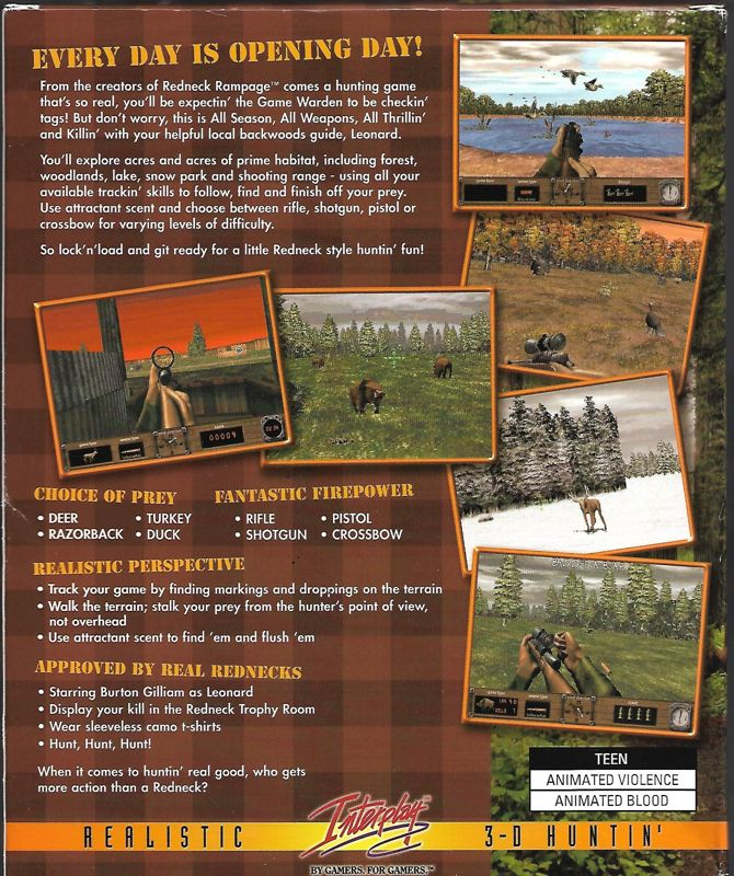 Redneck Deer Huntin' — box-2D-back (US)