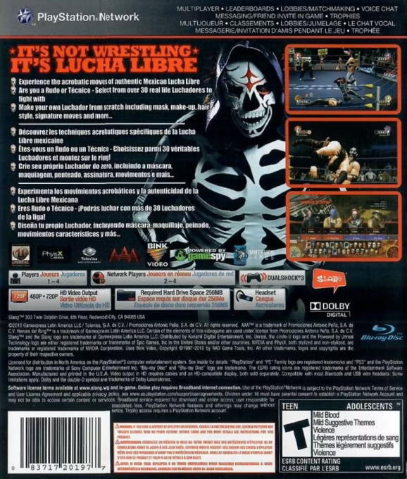 Lucha Libre AAA - Heroes del Ring — box-2D-back (US)