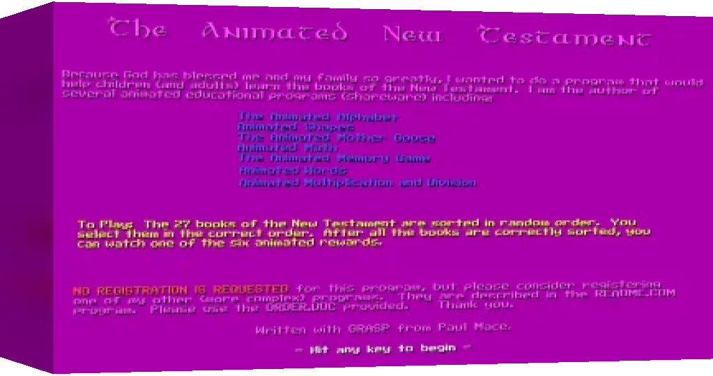 Animated New Testament, The — box-3D (WOR)