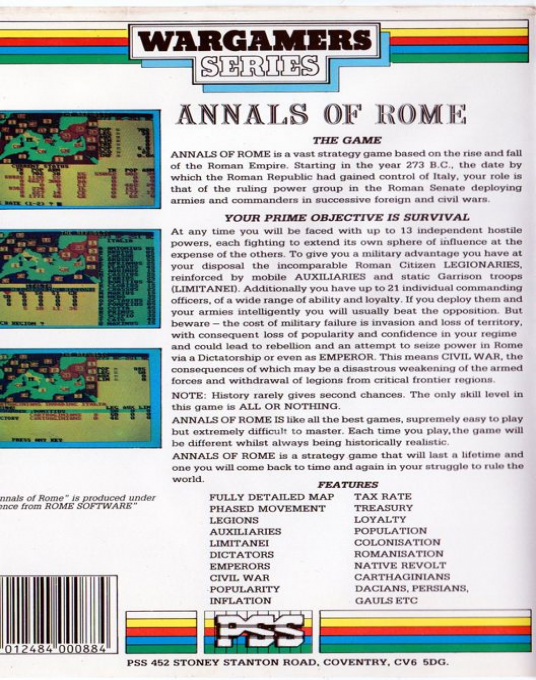 Annals of Rome — box-2D-back (EU)