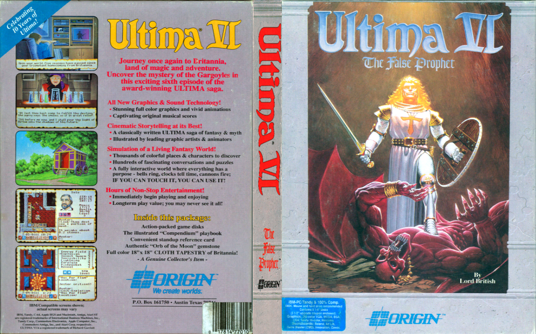 Ultima 6 - The False Prophet — box-texture (US)