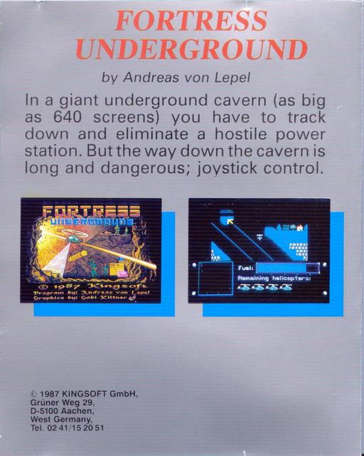 Fortress Underground — box-2D-back (WOR)