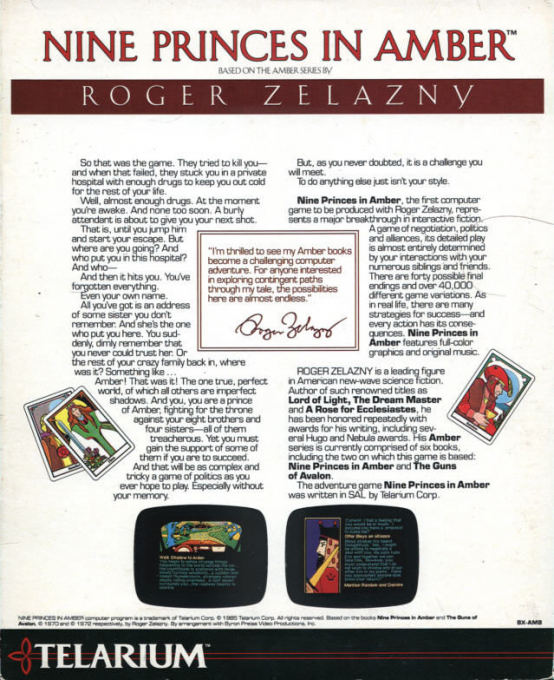 Nine Princes In Amber — box-2D-back (US)