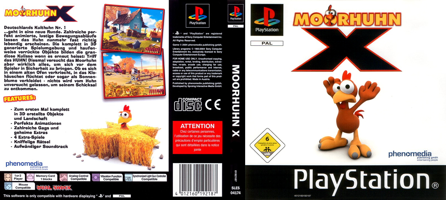 Moorhuhn X — box-texture (DE)