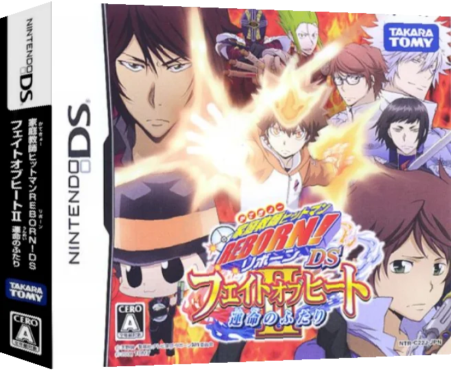 Katekyoo Hitman Reborn! DS - Fate of Heat II - Unmei no Futari — box-3D (JP)