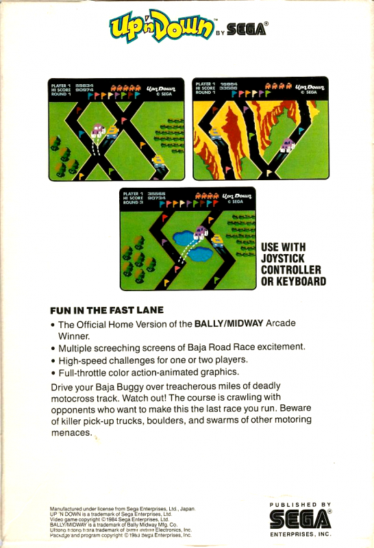 Up 'n Down — box-2D-back (US)