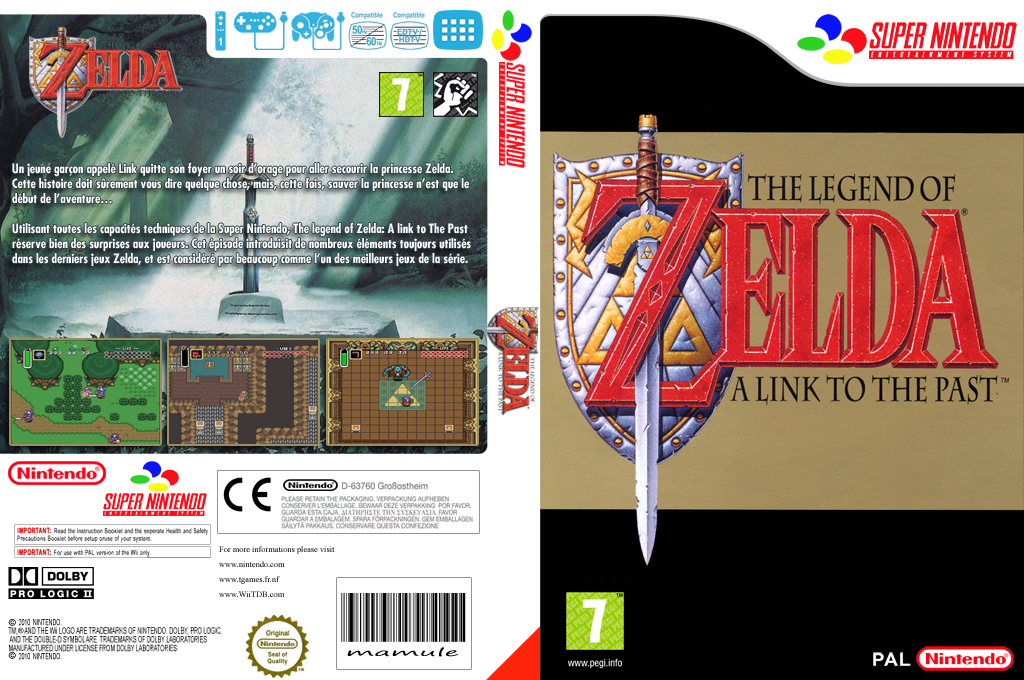 Legend Of Zelda - A Link To The Past — box-texture (FR)