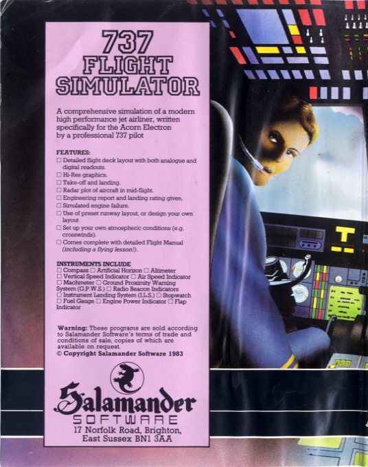 737 Flight Simulator — box-2D-back (EU)