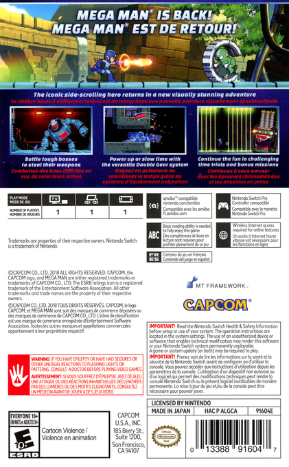 Mega Man 11 — box-2D-back (CA)