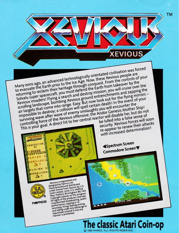 Xevious — box-2D-back (EU)