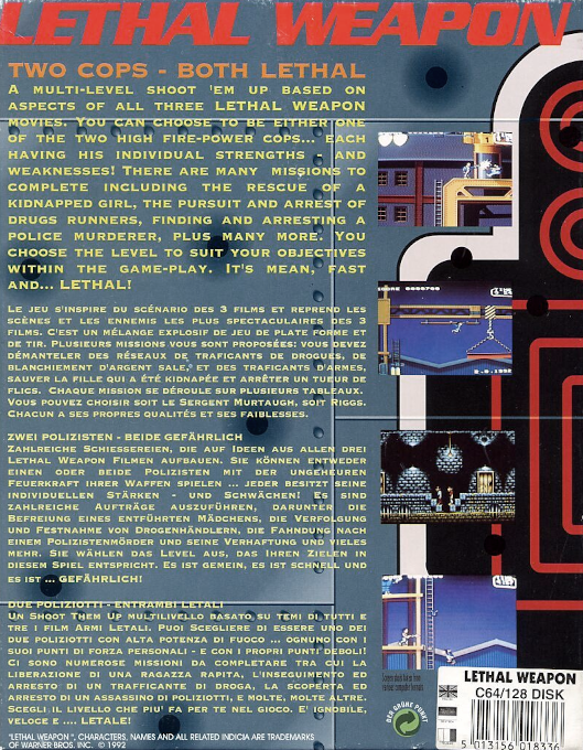 Lethal Weapon — box-2D-back (EU)
