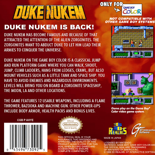 Duke Nukem — box-2D-back (US)