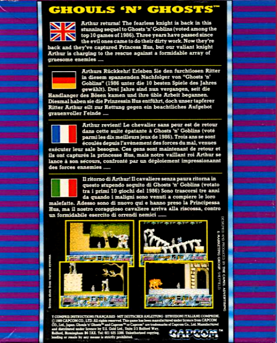 Ghouls 'n' Ghosts — box-2D-back (EU)