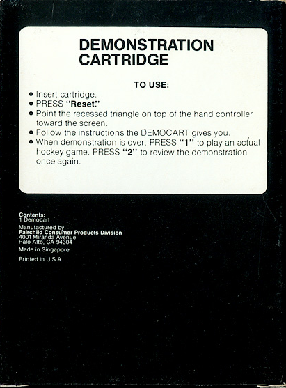 Demonstration Cartridge — box-2D-back (US)