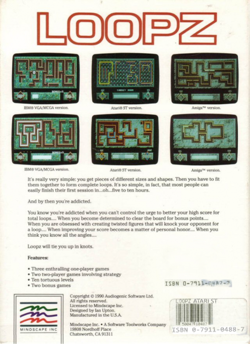 Loopz — box-2D-back (US)