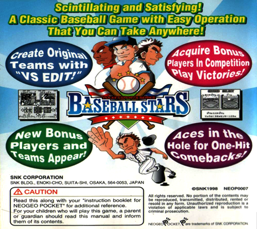Baseball Stars - Pocket Sports Series — box-2D-back (EU)
