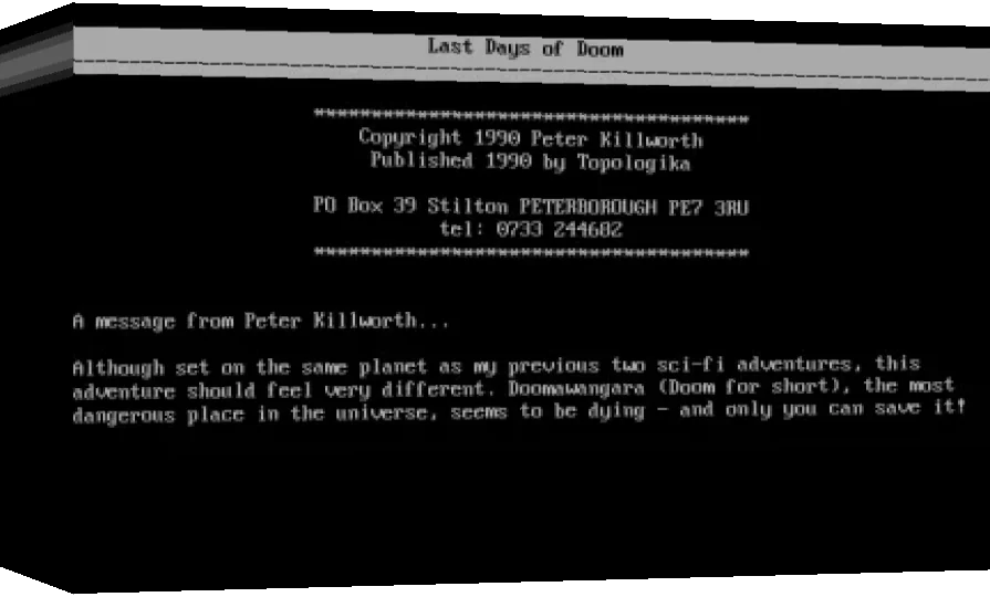 Last Days Of Doom — box-3D (WOR)