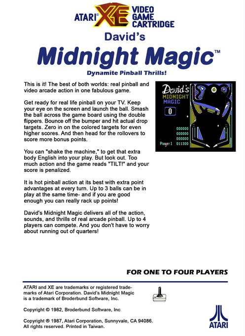 David's Midnight Magic — box-2D-back (WOR)