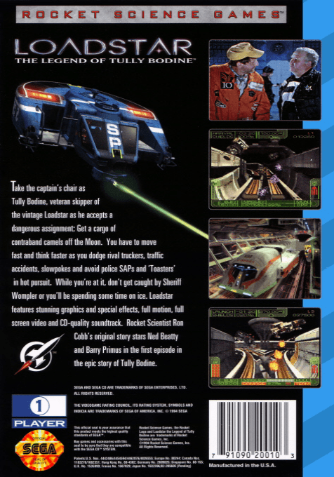 Loadstar - The Legend of Tully Bodine — box-2D-back (US)