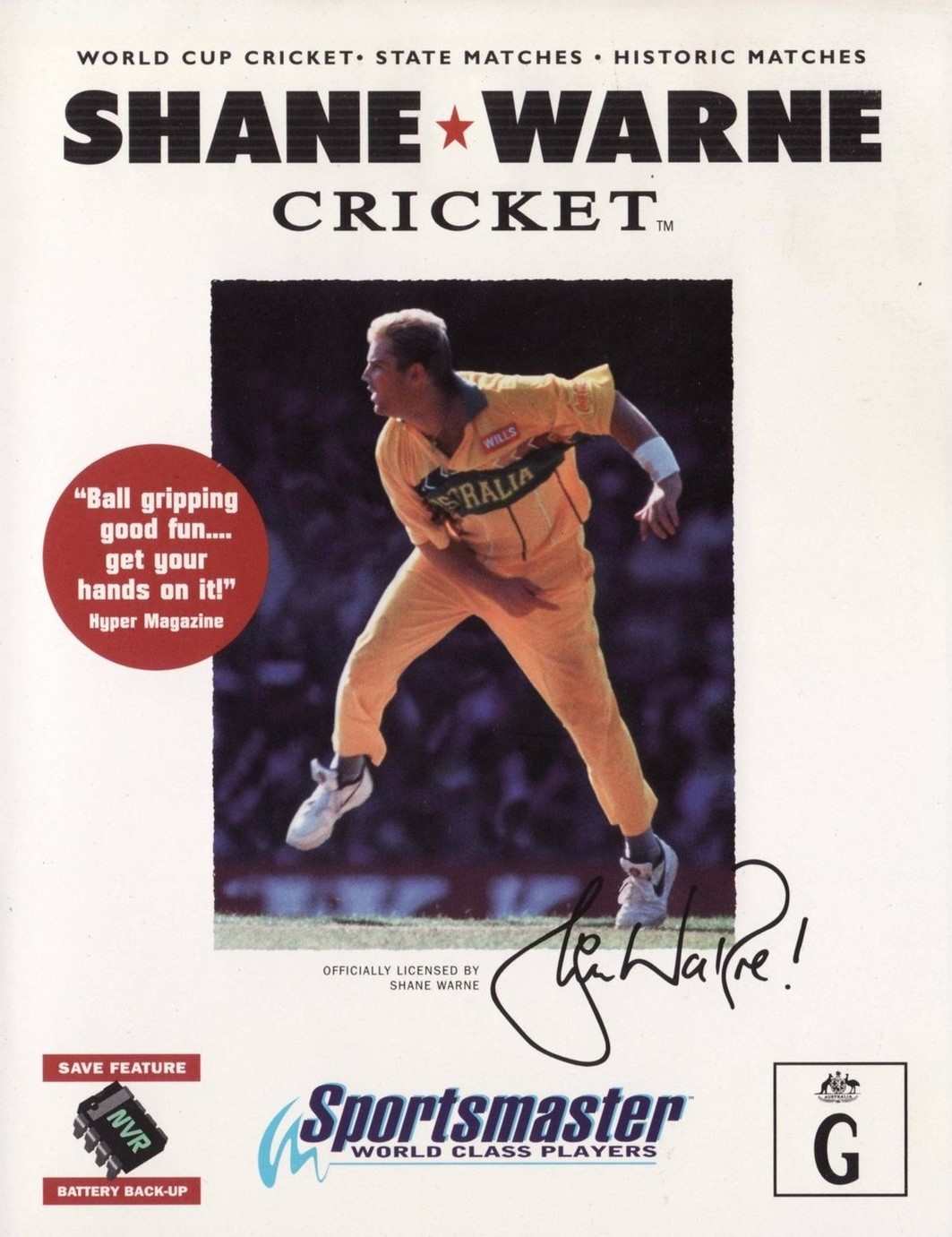 Shane Warne Cricket box art