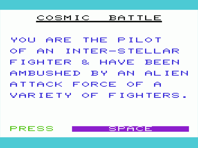 Cosmic Battle — sstitle (WOR)